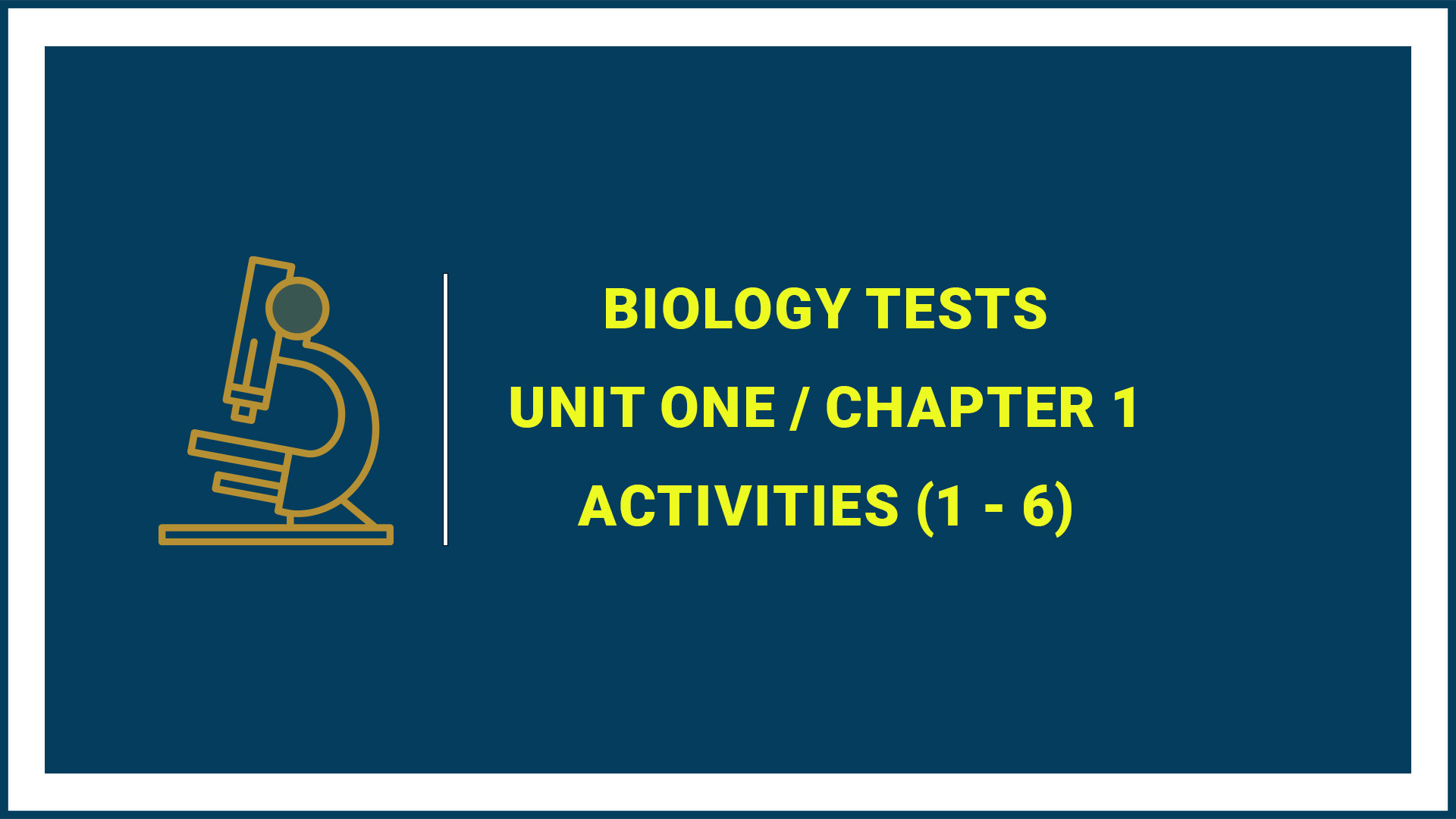 Unit One: Chapter 1 (Documents 1 - 6)